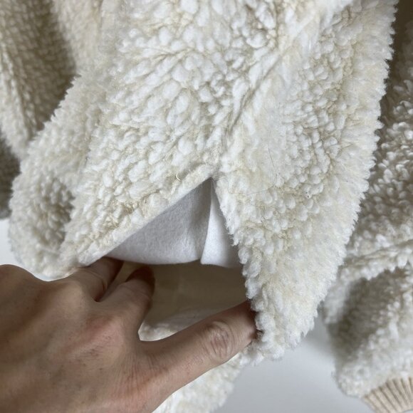 Columbia Womens Sherpa Jacket Fleece Sz XL Ivory Long Sleeve High Neck Polyester - Picture 7 of 12